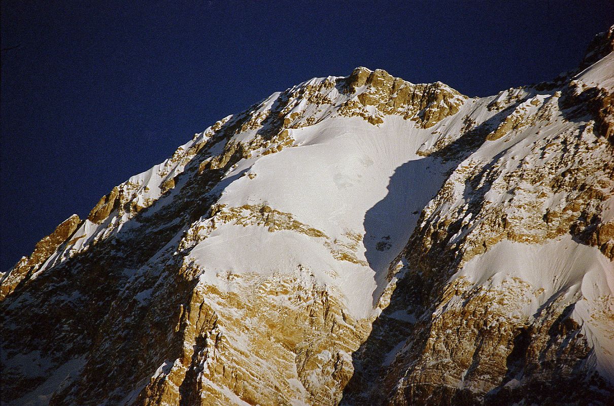 302 Annapurna Main Summit Close Up At Sunrise From Annapurna Sanctuary Base Camp